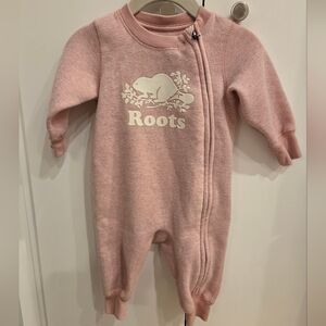 Roots Blush Pink Kids Footie One Piece
